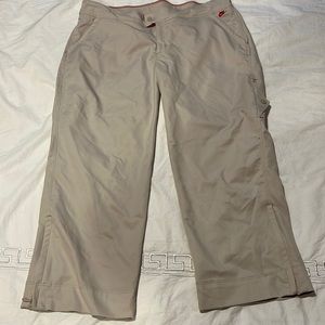 Nike Golf Capris:  khaki with pink accents